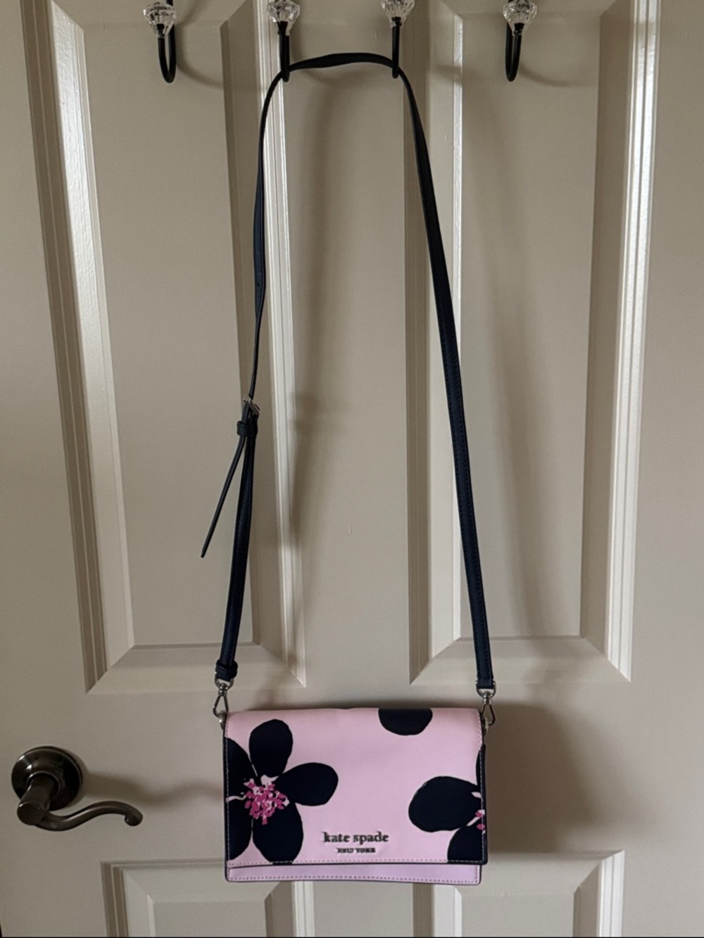 Kate Spade Women’s Cameron Navy and Pink Floral Crossbody